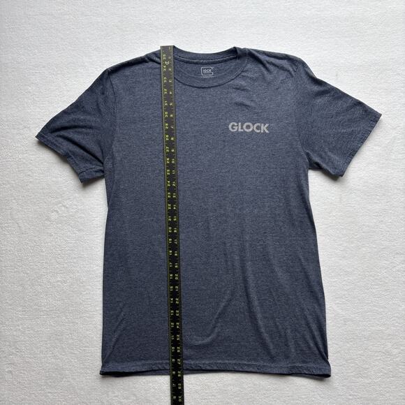 Glock Perfection Licensed Men Medium Tshirt Logo American Flag Heather Gray - Picture 7 of 16